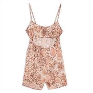 *NEW* Topshop Snake Print Cutout Romper